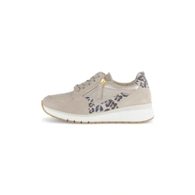 Afbeelding van Gabor 307 Sneakers Suède Dames Beige Maat 37