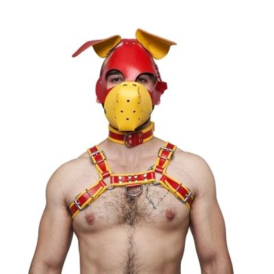 Afbeelding van Masker Shaggy Dog Hood Gele oren