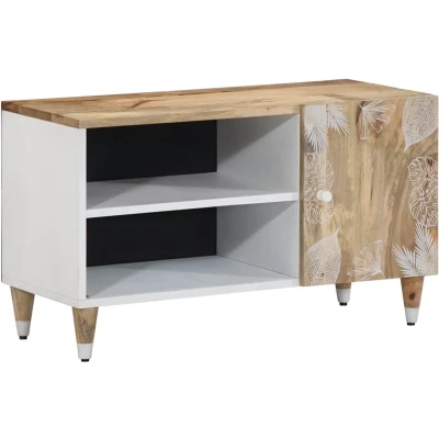 Afbeelding van Tv meubel 80x31x46 cm massief mangohout