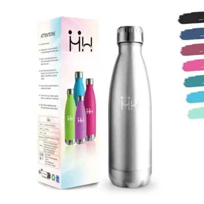Afbeelding van Gourde 750 ml sans BPA, en acier inoxydable 304, double paroi isolée sous vide, pour camping, bureau, salle de gym, escalade montagne Couleur véritable