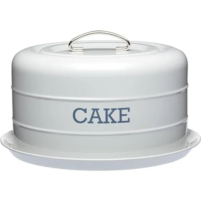 Afbeelding van KitchenCraft Living Nostalgia Luchtdichte Cakeblik 28.5 x 18 cm Frans Grijs