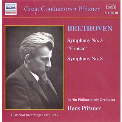 Afbeelding van Berlin Philharmonic Orchestra, Hans Pfitzner Beethoven: Symphonies Nos. 3 &amp; 8 (CD)
