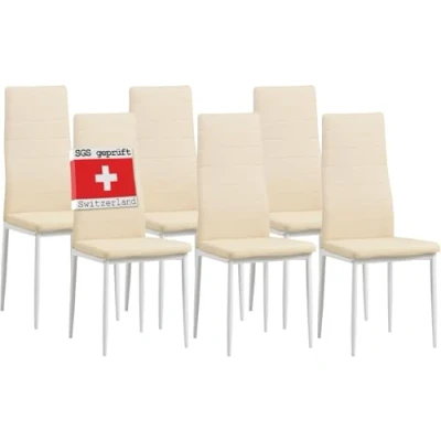 Afbeelding van Albatros MILANO 2707 stoelen, set van 6 stuks, beige