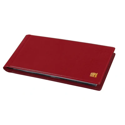 Afbeelding van Safe Safe, Zakformaat, Album (gebonden) voor Munten Ø 40 mm. (80 st.) 10 bladen Rood afm: 210x105x25 per st.