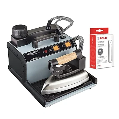 Image de Fer à Repasser Polti FI000032 1750W 2.2L 110g/min 3 Bar Bouchon de Sécurité Aluminium Noir