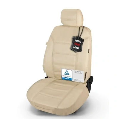 Afbeelding van WALSER 19636 Stoelhoes Beige Leer Voor VOLKSWAGEN: Polo V Hatchback, Caddy 3, IV OPEL: Astra G Saloon, Zafira B, Convertible