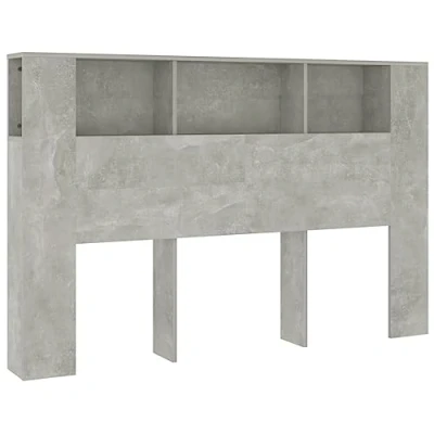 Afbeelding van vidaXL Hoofdbordkast, betongrijs, 160 x 18,5 104,5 cm