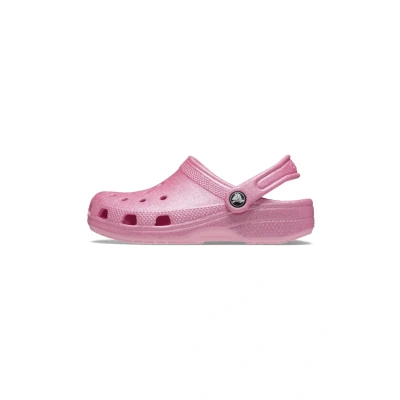 Afbeelding van Crocs Classic Ombre Glitter Clog K Sandalen voor vrije tijd en sportkleding kinderen, uniseks, volwassenen, Roze tweed pailletten