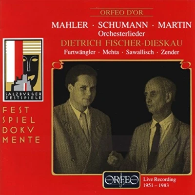 Afbeelding van Dietrich Fischer Dieskau, Wiener Philharmonik Martin/Mahler/Schumann: Orchesterlieder, Live Recording (CD)