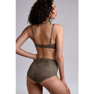 Afbeelding van Marlies Dekkers dames Dame de Paris high waisted slip met kant in kleur Bruin, maat: M