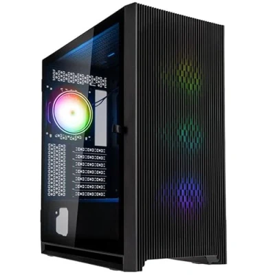 Afbeelding van Kolink Unity Lateral ARGB Midi tower PC behuizing Zwart 4 voorgeïnstalleerde LED ventilators