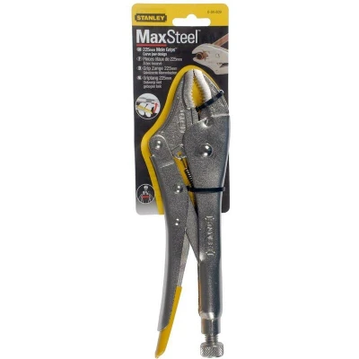 Image de STANLEY 0 84 809 pince à mâchoires courbes 225mm (L) 53mm (mâchoires)