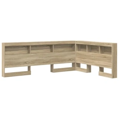 Afbeelding van vidaXL Opberghoofdbord met plank hoofdeinde opslag Sonoma eiken 160 cm Bewerkt hout