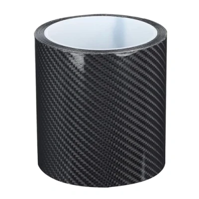 Afbeelding van Anti kras koolstofvezel strips beschermende film droge detailhandelaar vinyl wrap tape autodeur randbescherming sticker (10 cm x 3 m)