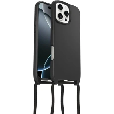 Afbeelding van Otterbox React Necklace Mag iPhone 16 Pro Max Hoesje zwart