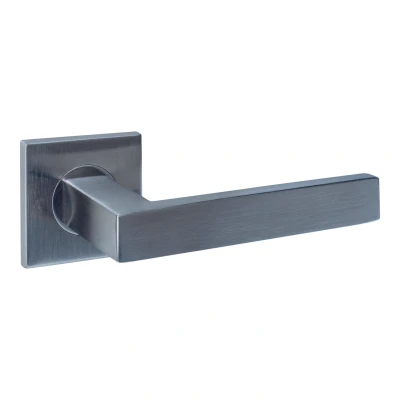 Afbeelding van Intersteel Deurkruk Q 05 op rozet verdekt 53x53x6mm rvs