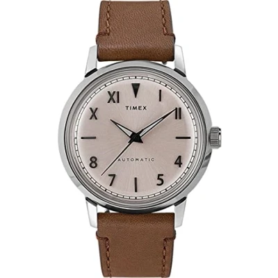 Afbeelding van Timex Marlin Automatic California TW2U83200 Horloge Leer Bruin Ø 40 mm