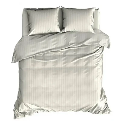 Afbeelding van Dekbedovertrek SATIN D&#039;OR satijnstreep ivoor 100% Katoen Satijn 240x200/220 + 2 slopen