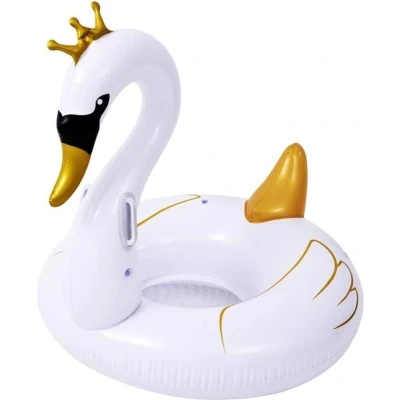 Afbeelding van Jilong Opblaasdier Zwaan 115 X 45 Cm Pvc Wit/goud