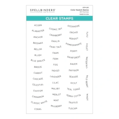 Afbeelding van Spellbinders Color Swatch Names Clear Stamp Set (STP 251)
