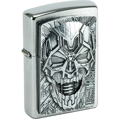 Afbeelding van ZIPPO 2007759 Benzine aansteker, chroom, schedel