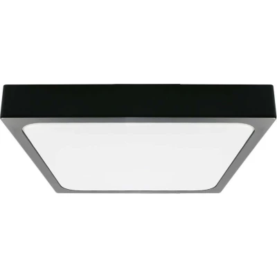 Afbeelding van V TAC VT 8624B SQ LED Vierkant Plafondlamp Zwart 295mm IP44 24W 2400 Lumen 6500K