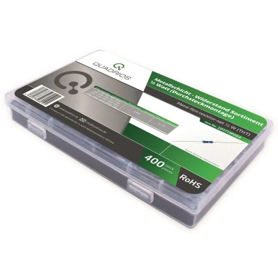 Afbeelding van Quadrios 201711P004 Metaalfilmweerstand assortiment Axiaal bedraad 0.5 W 1 % 400 stuk(s)