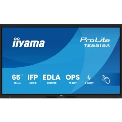 Afbeelding van Iiyama 65iWIDE IFP 40 Points Bonded DeepContrast IR? Screen 3840 x 2160 4K UHD IPS panel LED Bl. Google EDLA Certified Full Metal Housing Fan less