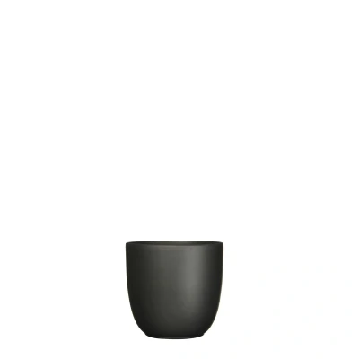 Afbeelding van Bloempot Pot rond es/10.5 tusca 11 x 12 cm zwart mat Mica Decorations