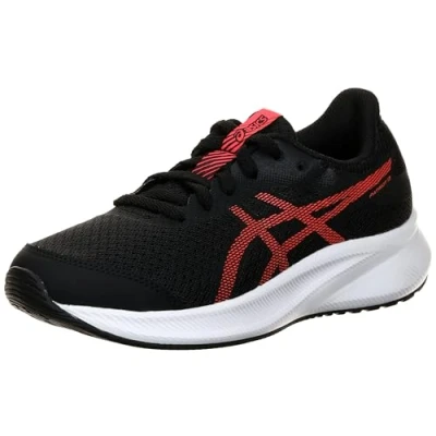 Afbeelding van Asics Patriot 13 Unisex Hardloopschoenen voor op de weg kinderen, Maat: 35.5, Black/flash red Textiel/ synthetisch