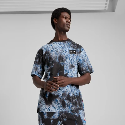 Afbeelding van BMW M Motorsport Colour Splash all over print T shirt voor Heren, Zwart, Maat XS PUMA