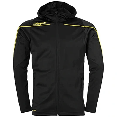 Afbeelding van Uhlsport Stream 22 Trainingsjas Met Capuchon Zwart Limoen Geel Maat M