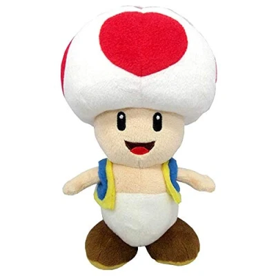 Afbeelding van SUPER MARIO Toad pluche dier Sanei officieel gelicentieerd product, AC04, meerkleurig