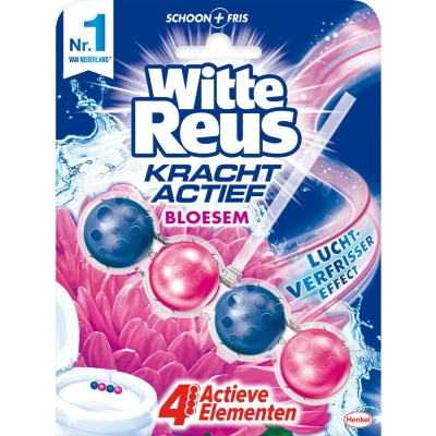 Afbeelding van 2+2 gratis: Witte Reus Toiletblok Kracht Actief Bloesem