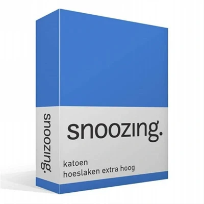 Afbeelding van Snoozing Katoen Extra Hoog Hoeslaken Eenpersoons 90x220 cm Meermin