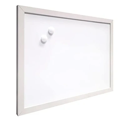 Afbeelding van Raylu Paper® Magnetisch whiteboard met wit houten frame, droog afwisbaar, 2 magneten voor het ophangen van notities en foto&#039;s (40 x 30 cm)
