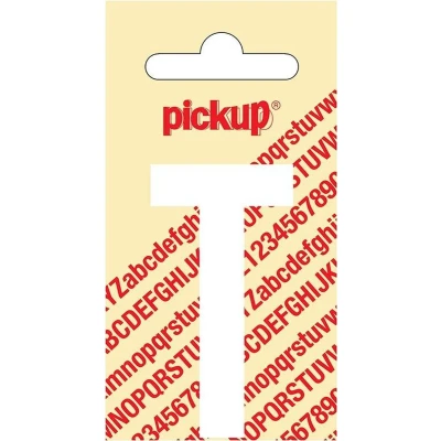 Afbeelding van Plakletter Nobel Sticker witte letter T Amsterdam Pickup