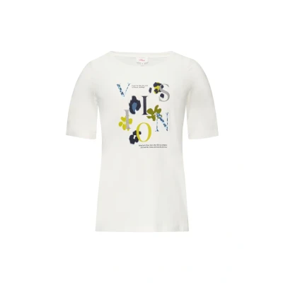 Afbeelding van s.Oliver T shirt Maat XS Vrouwen 02E1 WHITE katoen