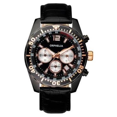 Afbeelding van ORPHELIA 153 6901 44 Horloge Leer Zwart mm