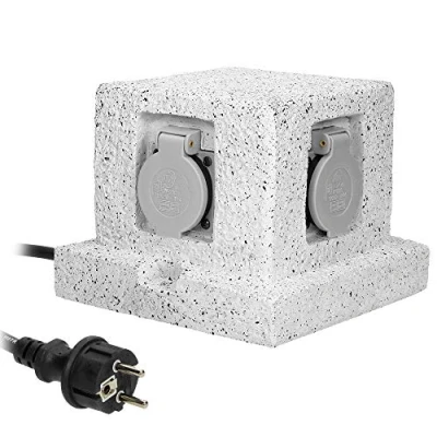 Afbeelding van ORNO OR AE 13186 (GS) Tuinstopcontact, 4 voudig, IP44, waterdicht, 3 m, 3680 W, 16 A
