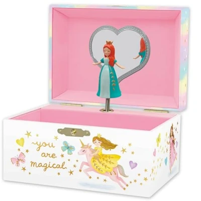 Afbeelding van Prinses muzikale sieradendoos voor meisjes, muziekdoos kinderen met roterende prinses, verjaardagscadeau 15,2 x 11,8 8,9 cm, 3 10 jaar