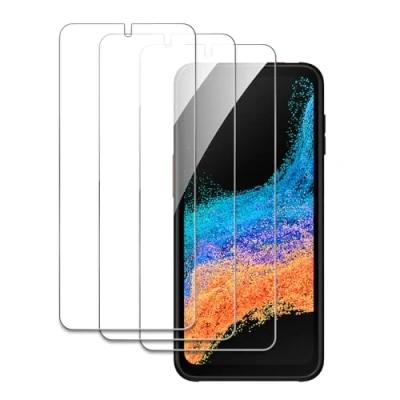 Afbeelding van 3 stuks gehard glas, compatibel met Samsung Galaxy Xcover 6 Pro, ultra HD beschermingsscherm, hardheid 9H, transparant, anti vingerafdruk, zonder luchtbellen