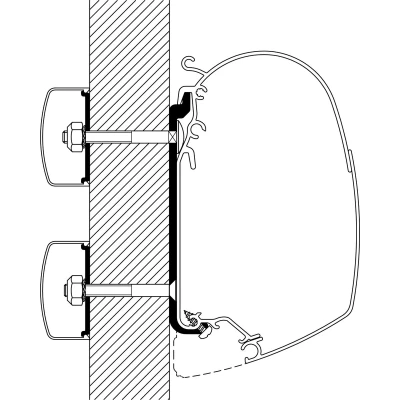 Afbeelding van Thule Flat 300 Montageadapter Kleurloos Luifels Accessoires