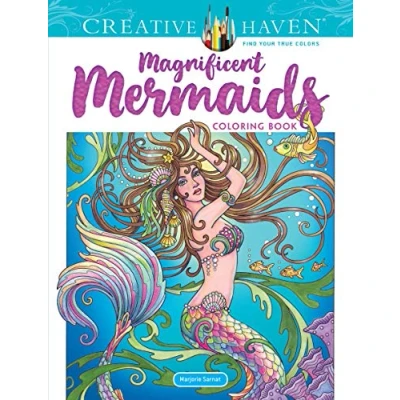 Afbeelding van Creative Haven Magnificent Mermaids Coloring Book