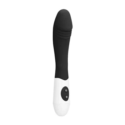 Afbeelding van GC Ribbed Siliconen Vibrator met Ribbels Zwart