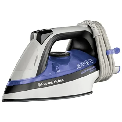 Afbeelding van Russell Hobbs Stoomstrijkijzer [snel opwarmen] Wrap&amp;Clip (2400 W, tank 320 ml, keramische zool, sterke stoomstraal, variabele temperatuur, zelfreiniging, eenvoudige opslag) 26730 56
