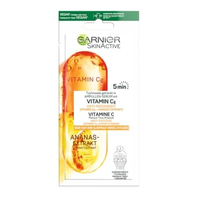 Afbeelding van 1+1 gratis: Garnier SkinActive Tissue Gezichtsmasker Ananas &amp; Vitamine C