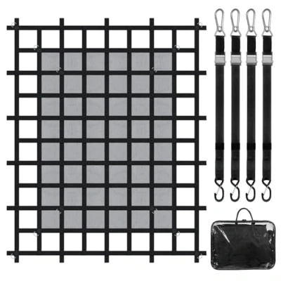 Image de VEVOR Filet de chargement pour camion 183x145 cm mousquetons et crochets en S