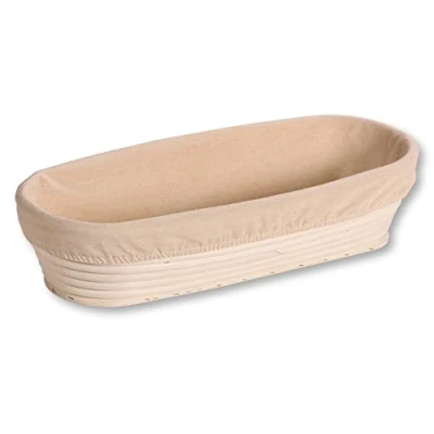 Afbeelding van Kesper Broodmandje speciaal voor afbakbroodjes nagaren/niet uitdrogen met hoes L28 x B15 H8 cm tafel serveermandje
