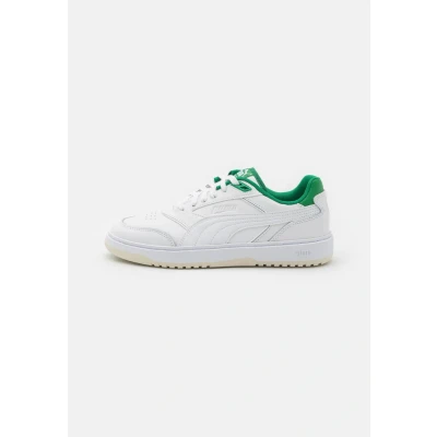 Afbeelding van Puma Doublecourt Unisex Sneakers laag, Maat: 44.5, White/archive green Leer